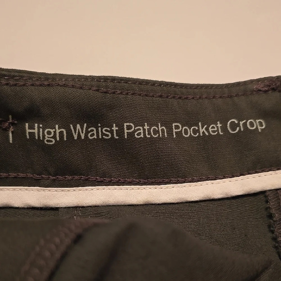 Talbots High Waist Cropped Olive Trousers  8 - Picture 3 of 5